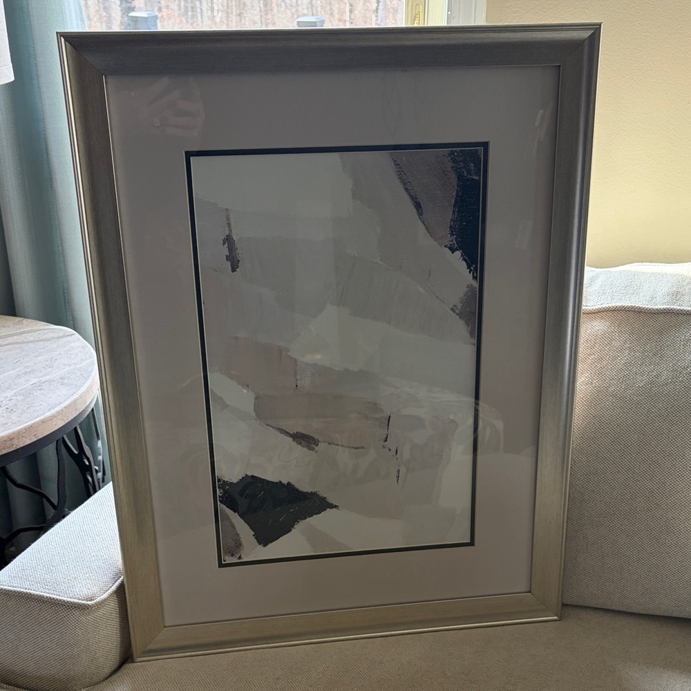 Abstract Art in Silver/Gold Frame